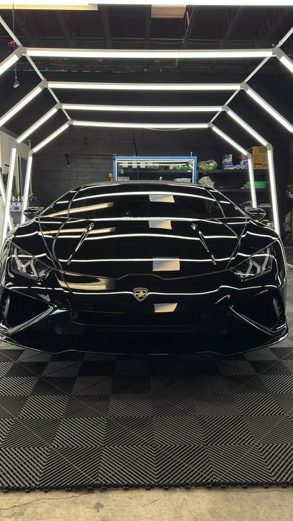 2021 Lamborghini Huracán Evo — Satin blue wrap removed — back to factory paint — The Tint Kings, Santa Maria